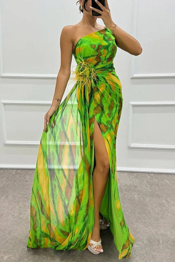 Noemi | Kolorowa Sukienka Maxi