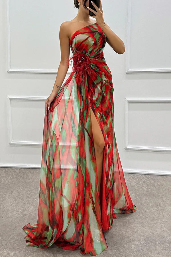 Noemi | Kolorowa Sukienka Maxi
