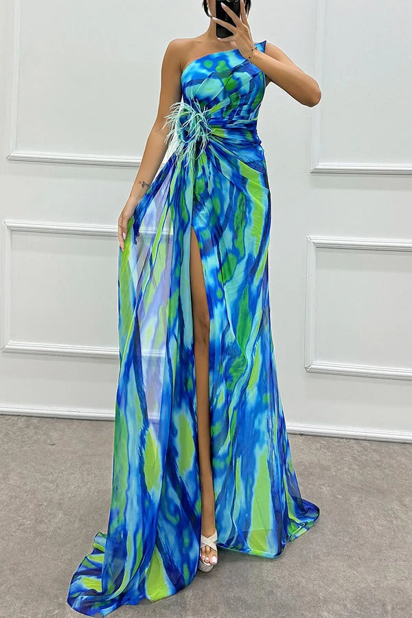 Noemi | Kolorowa Sukienka Maxi