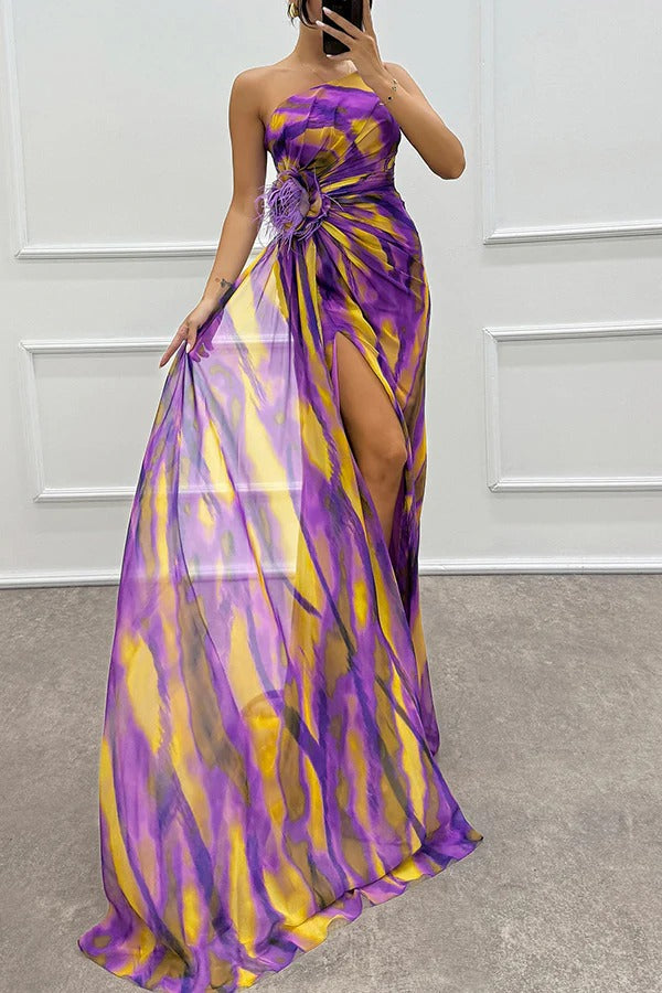 Noemi | Kolorowa Sukienka Maxi